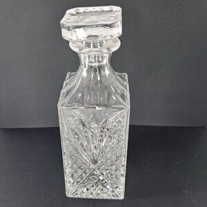 Vintage Cut Glass Whiskey Decanter With Stopper